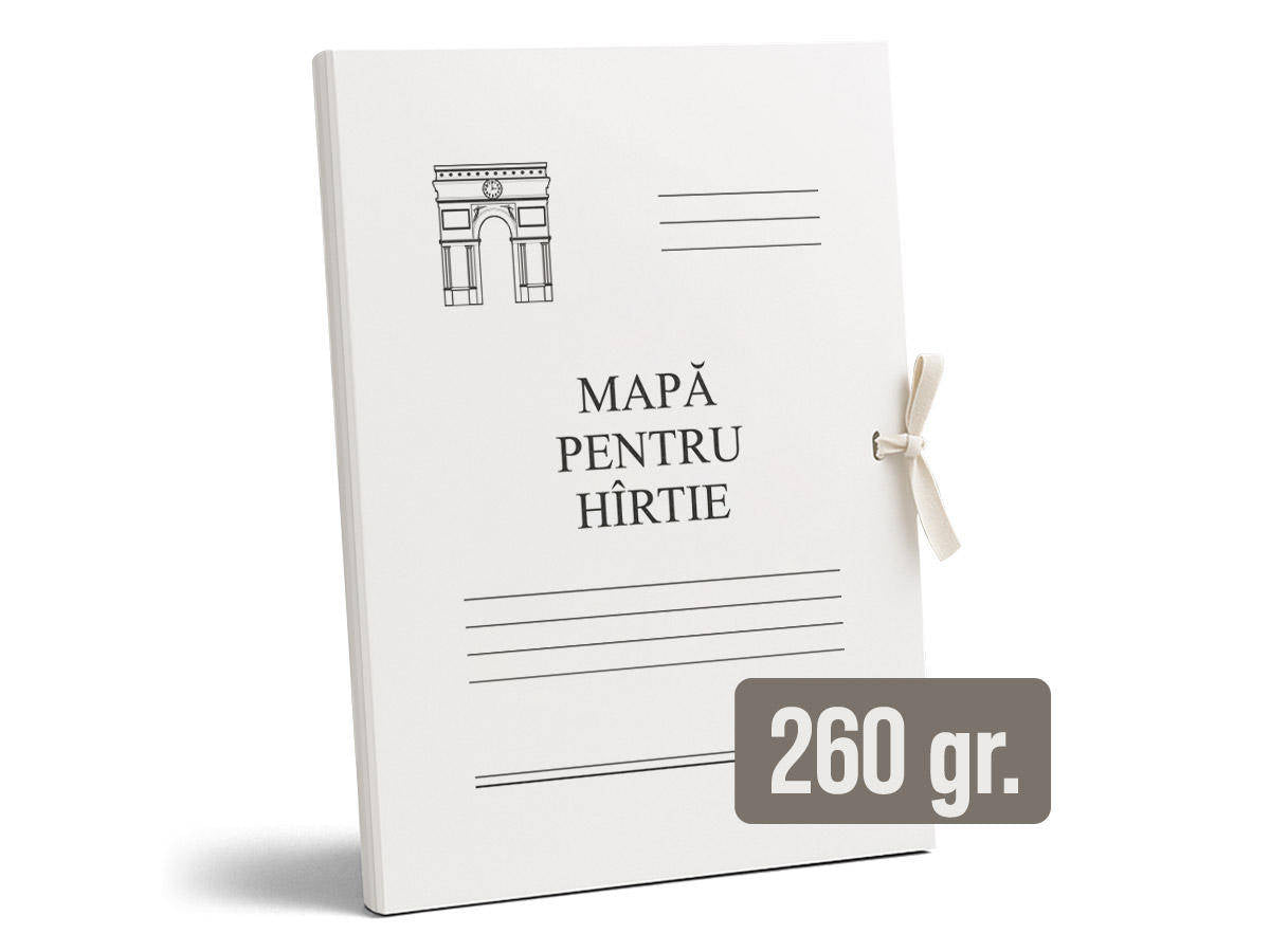 Mapa din carton cu legaturi, 260 gr