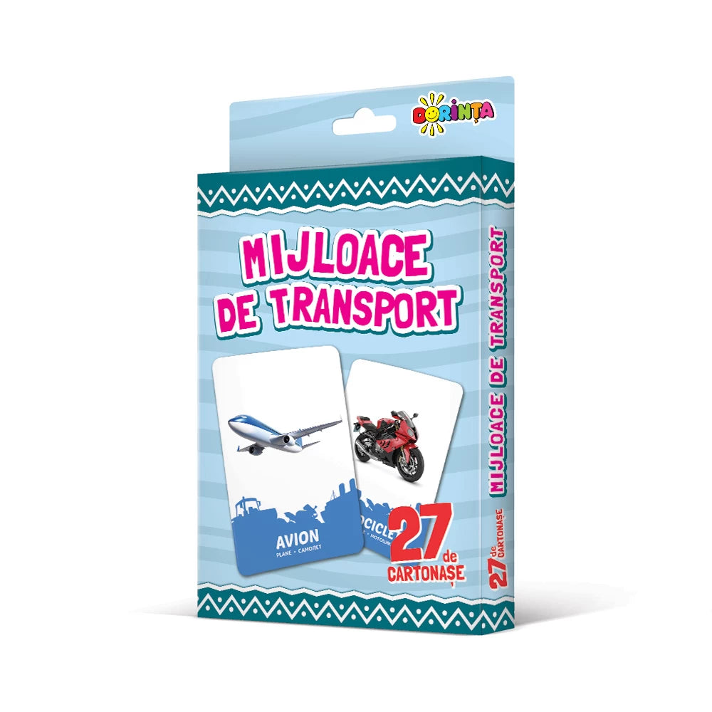 27 de cartonașe. Mijloace de transport