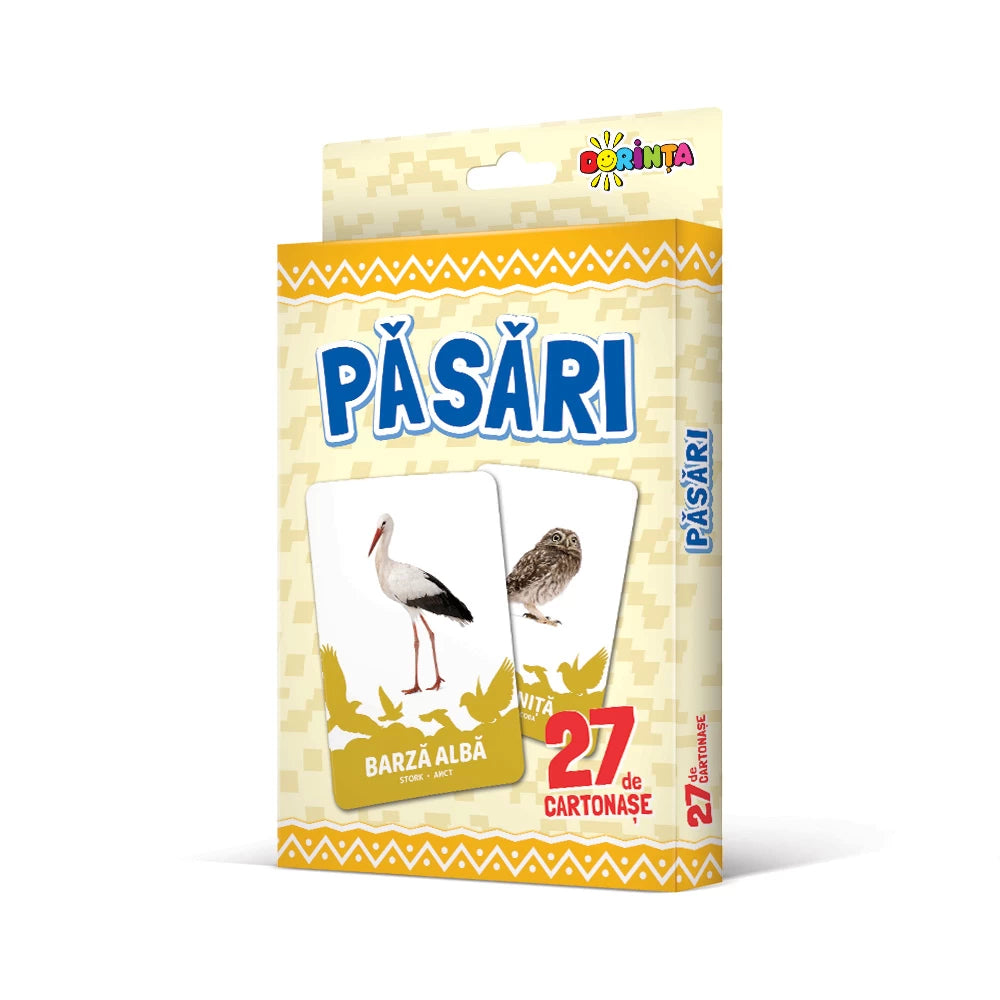 27 de cartonașe. Păsări