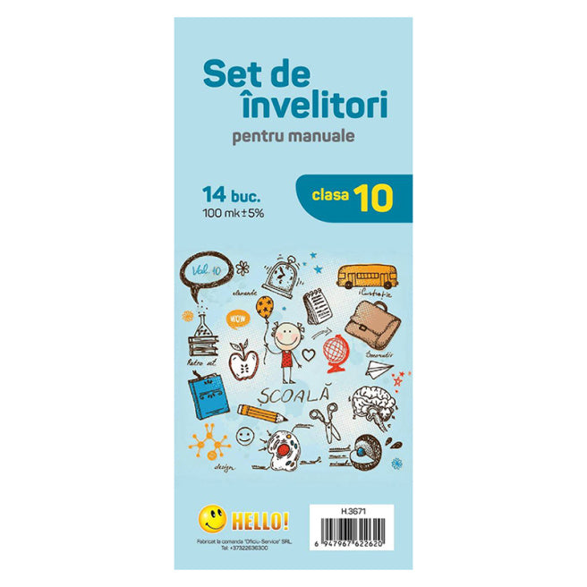 Set de invelitori pentru manuale clasa 10, scoli romane, art. H.3671