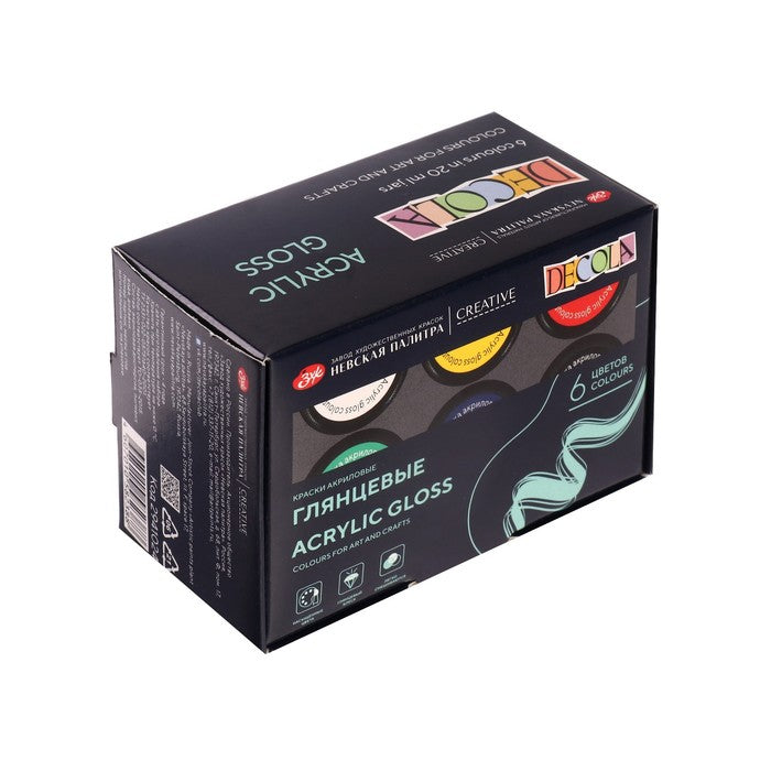 Set acril glant "Decola" 6 culori 20ml