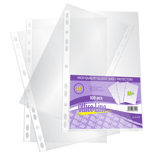 Folii de protectie OfficeLine, A4/40 mkm, 100 buc./set