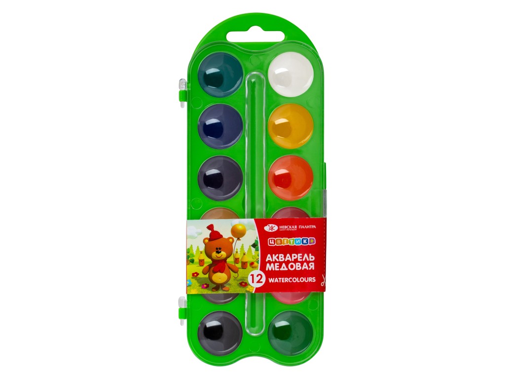 Set acuarela "Tvetic" 12 culori, plastic