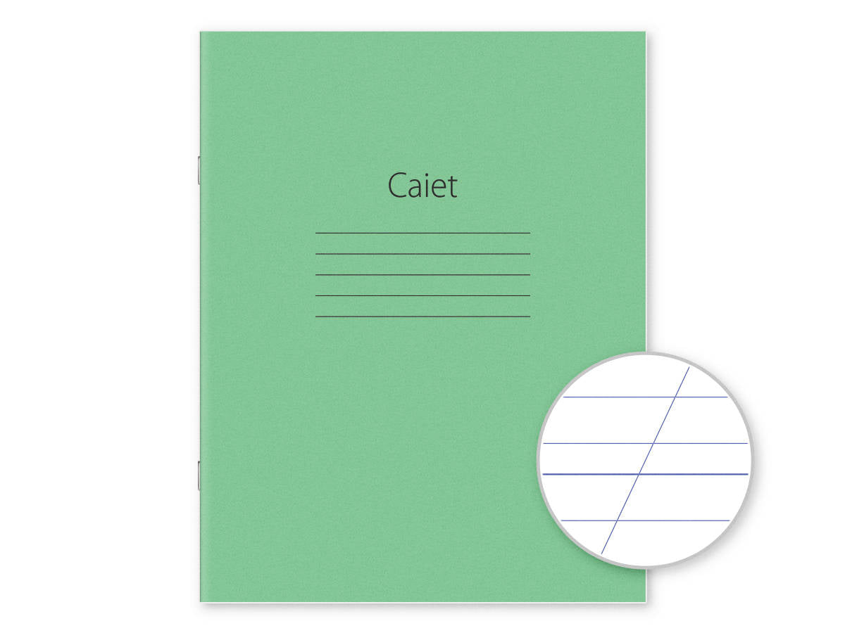 Caiet scolar 12 foi linie oblica