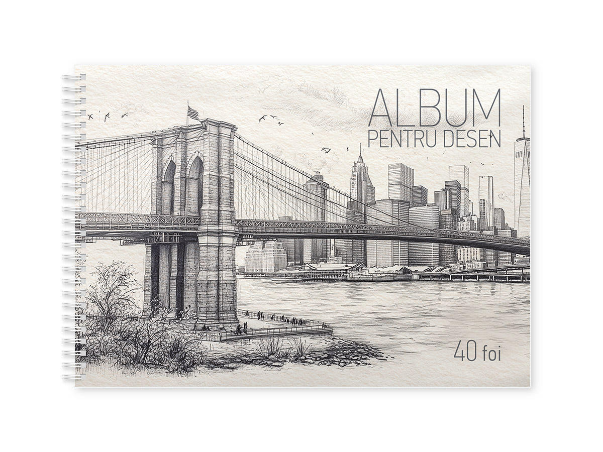 Album pentru desen, 40 foi, cu spirala