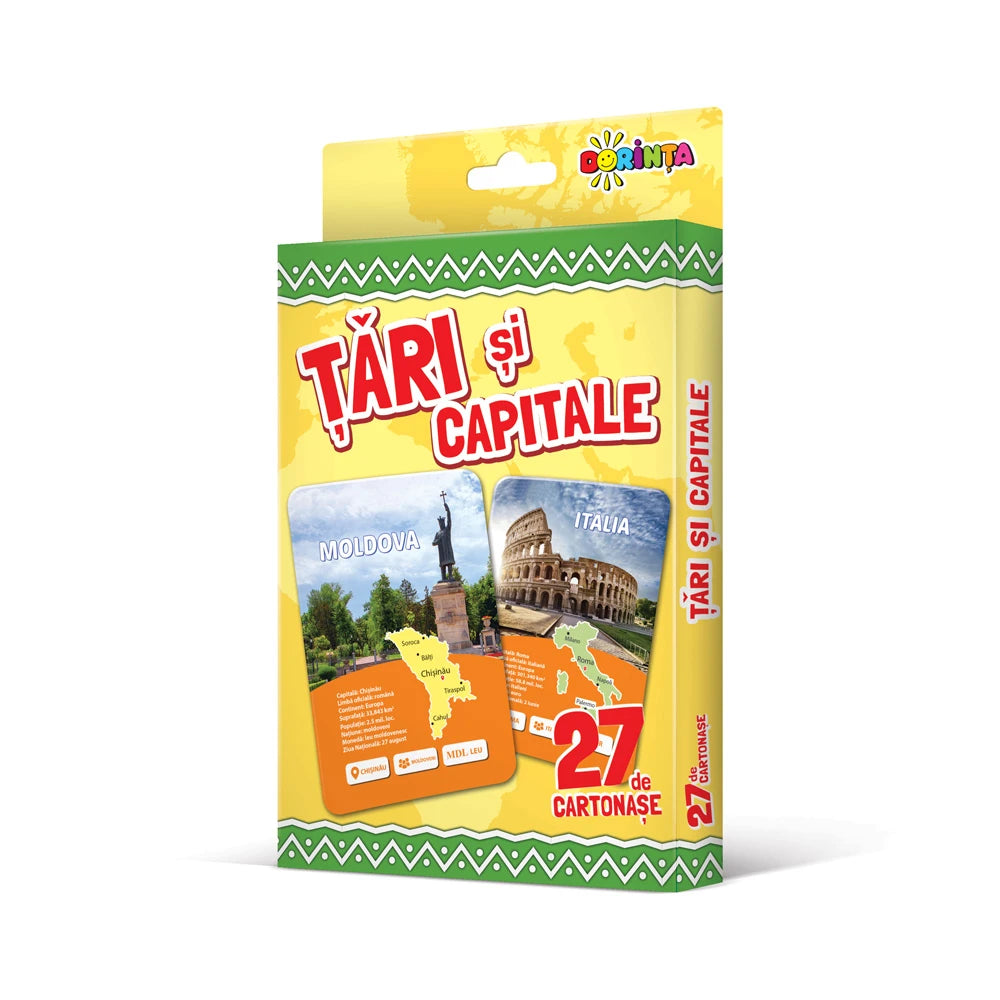 27 de cartonașe. Țări și capitale