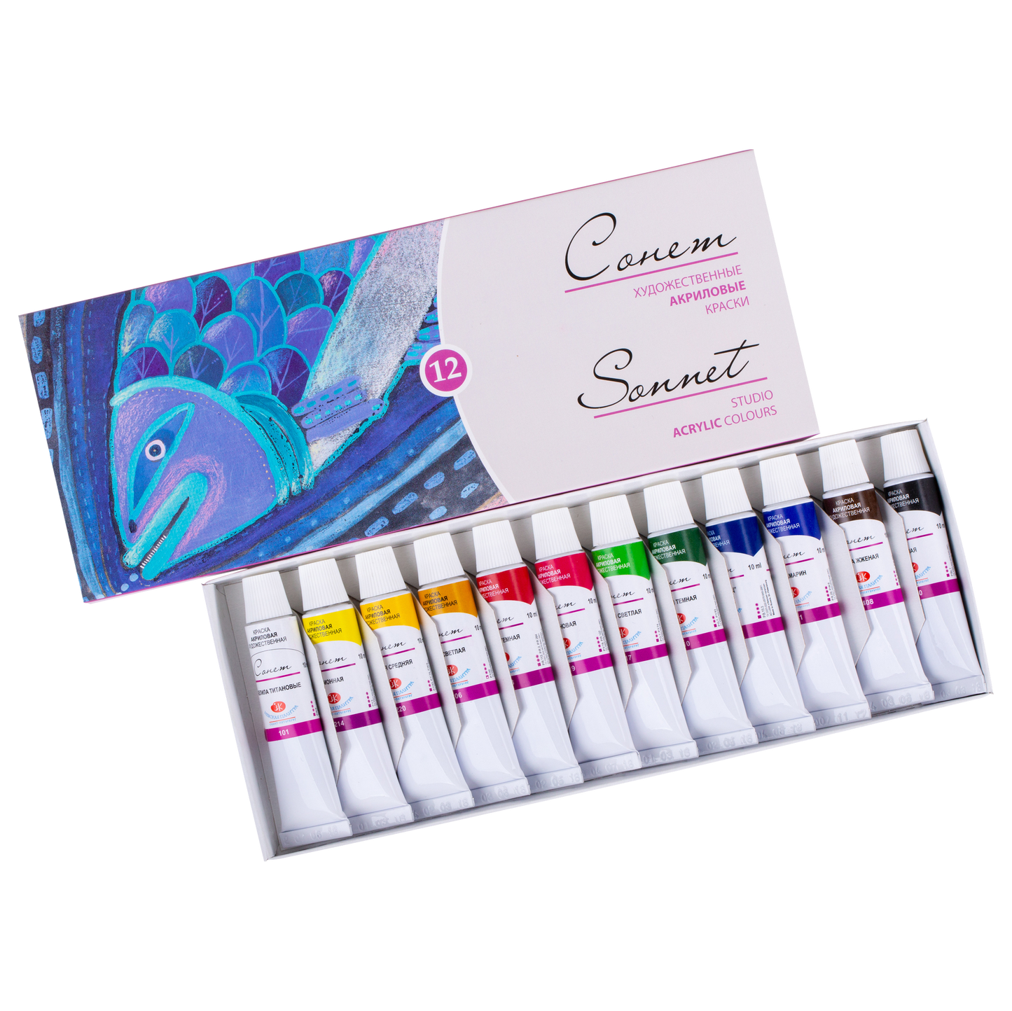 Set acril Sonet 12 culori 10 ml
