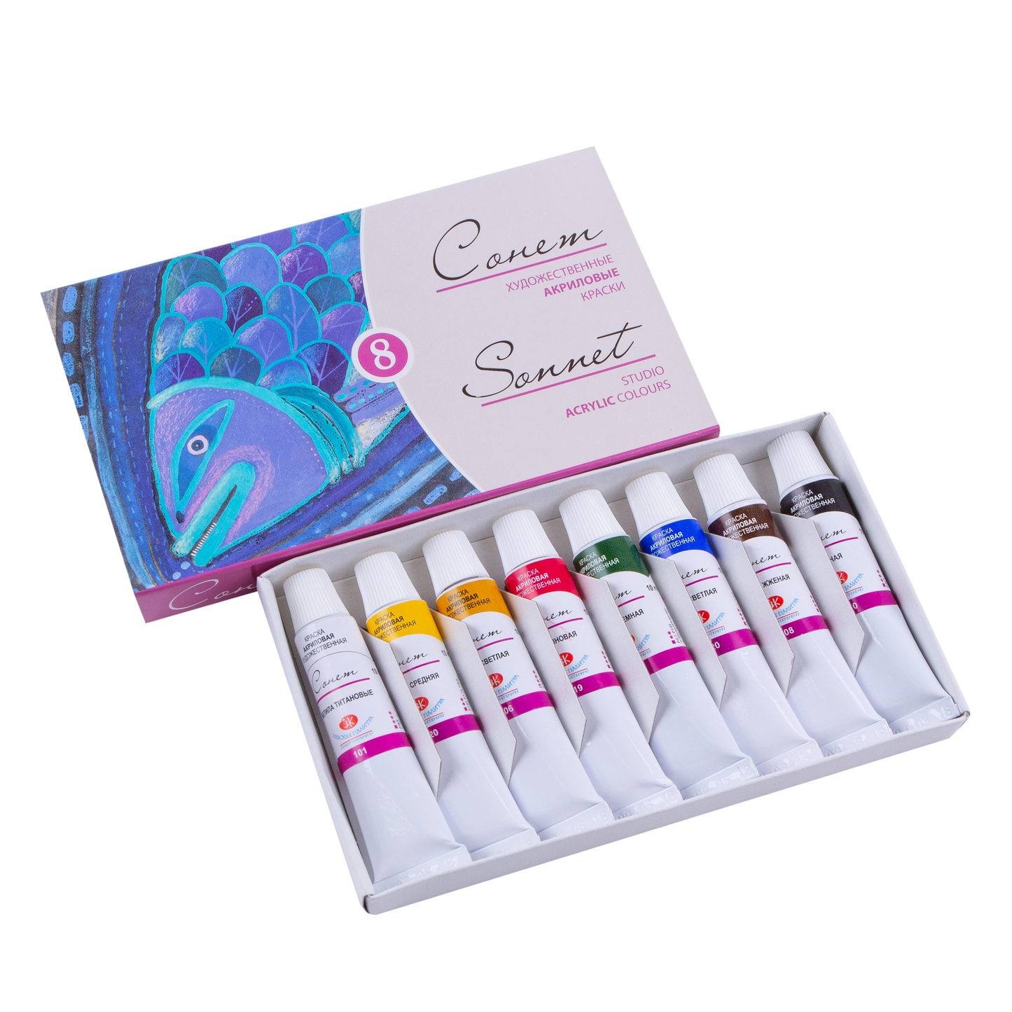 Set acril Sonet  8 culori 10 ml