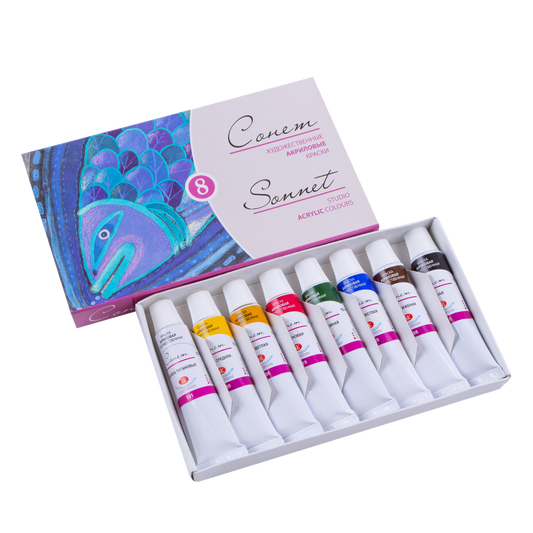 Set acril Sonet  8 culori 10 ml