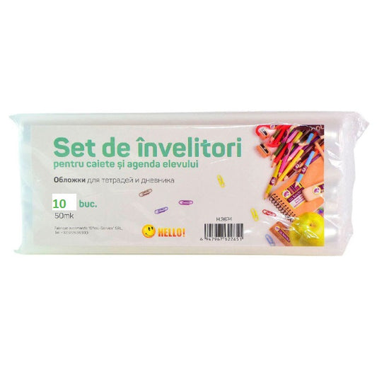 Set de invelitori pentru caiete, 50mk, 10buc. H.3678
