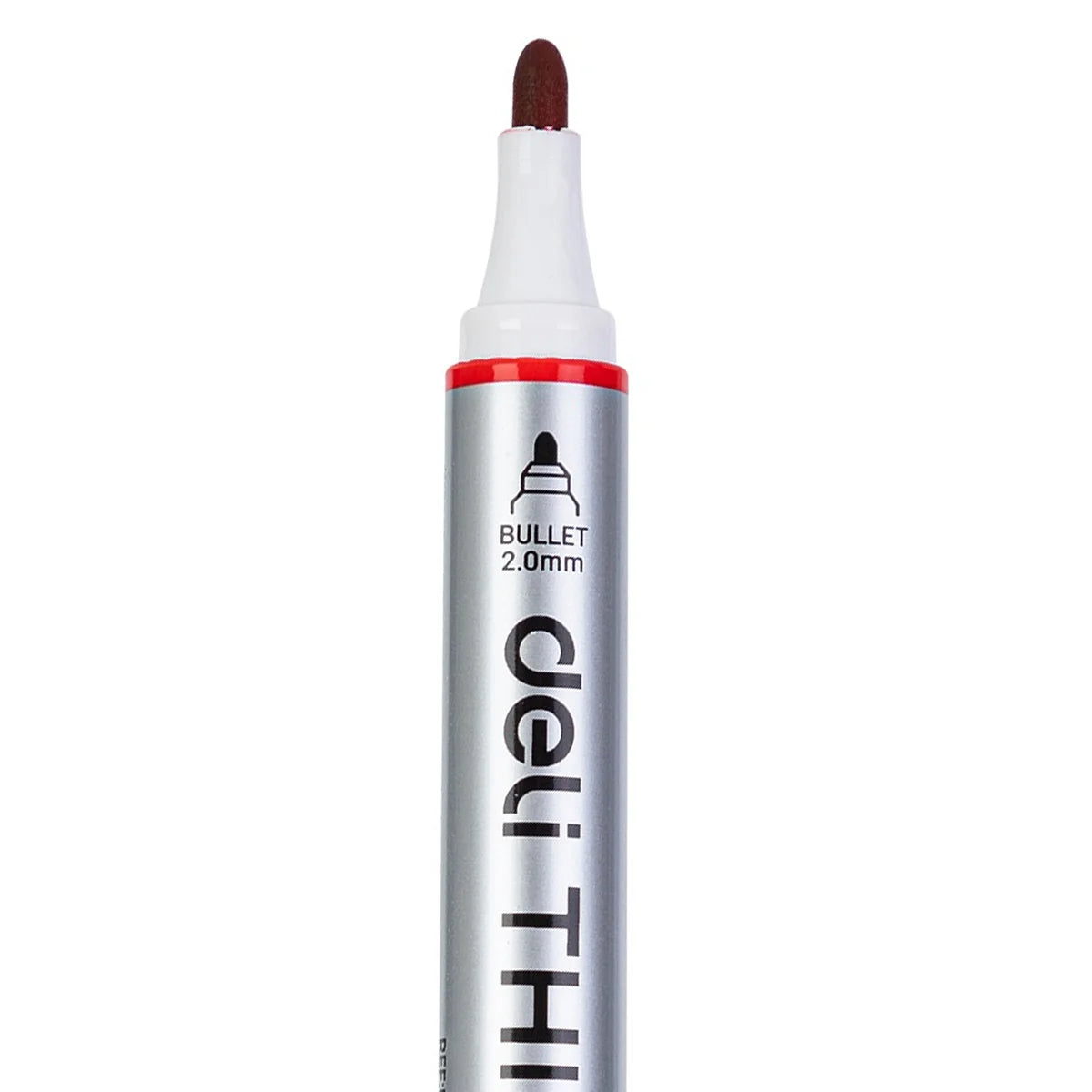 Marker pentru tabla DELI Think, 2mm, rosu