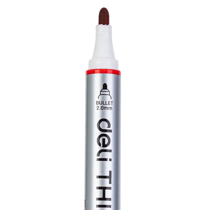 Marker pentru tabla DELI Think, 2mm, rosu