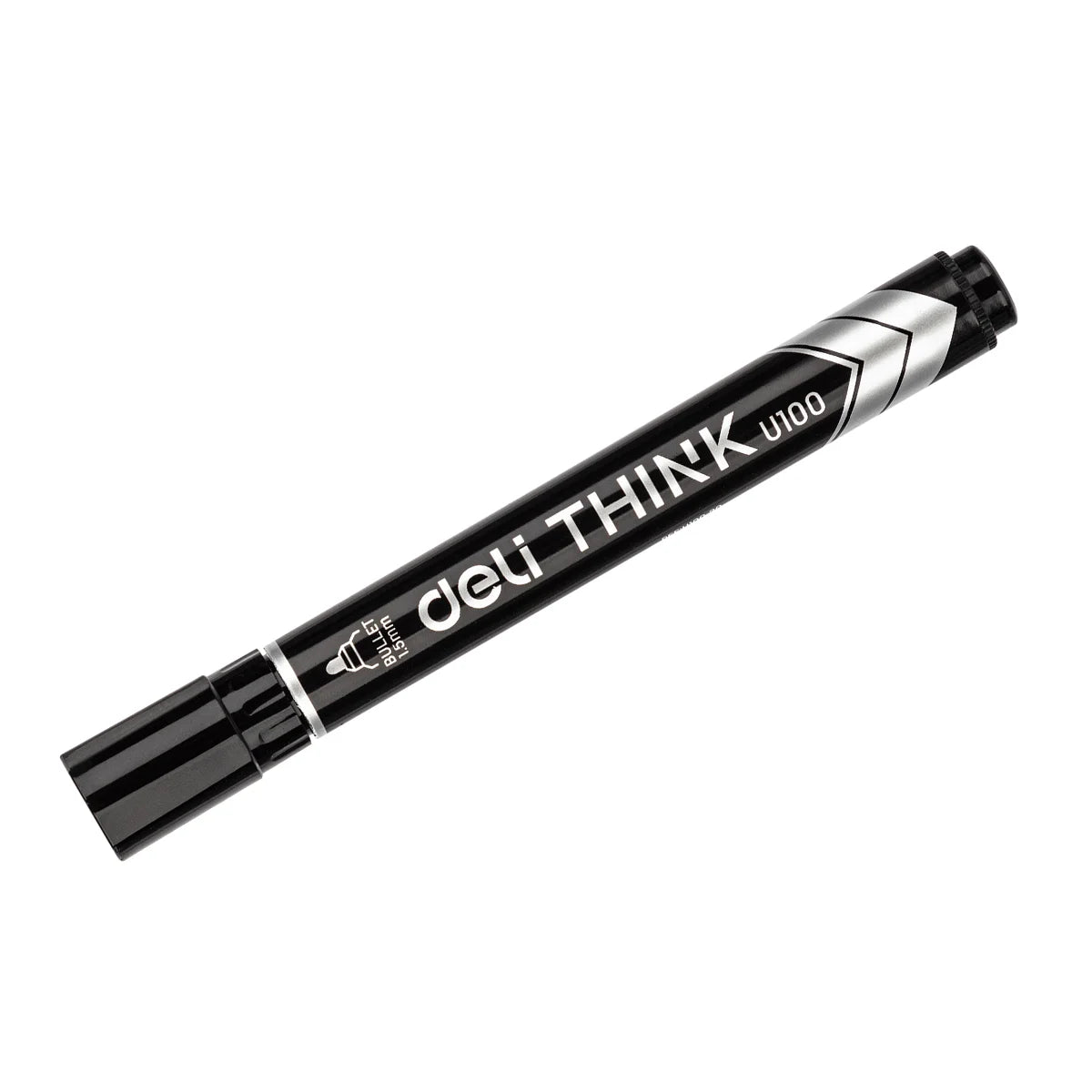 Marker permanent DELI Think, 1.5mm, negru