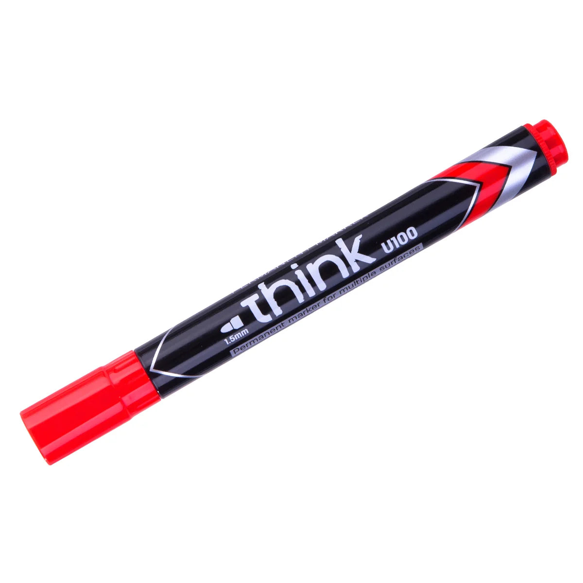 Marker permanent DELI Think, 1.5mm, rosu