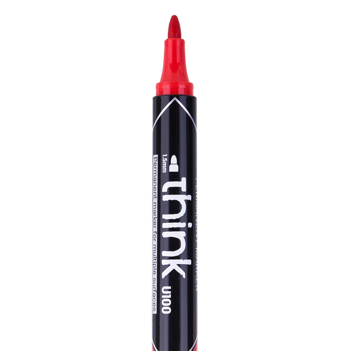 Marker permanent DELI Think, 1.5mm, rosu